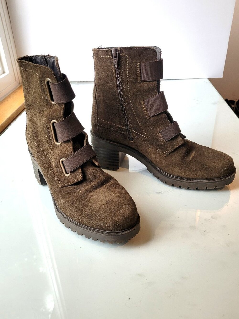 Bos & Co. Indie Suede Bootie Khaki Colour Size EU 40